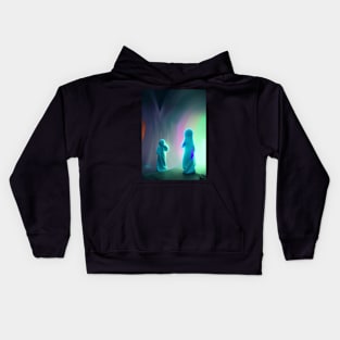 STYLISH 2 GHOSTS ON HALLOWEEN Kids Hoodie